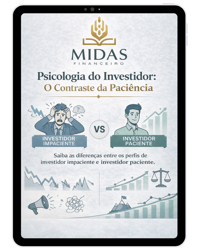 Capa do infográfico: Psicologia do Investidor: O Contraste da Paciência
