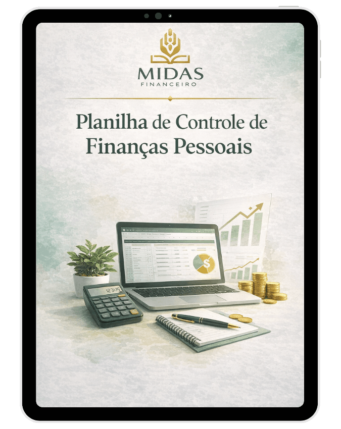 Capa da planilha: Planilha de Controle de Finanças Pessoais
