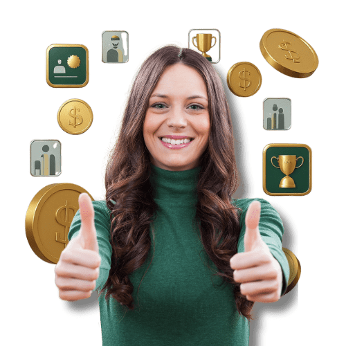 Mulher sorridente representando sucesso financeiro - Midas Financeiro